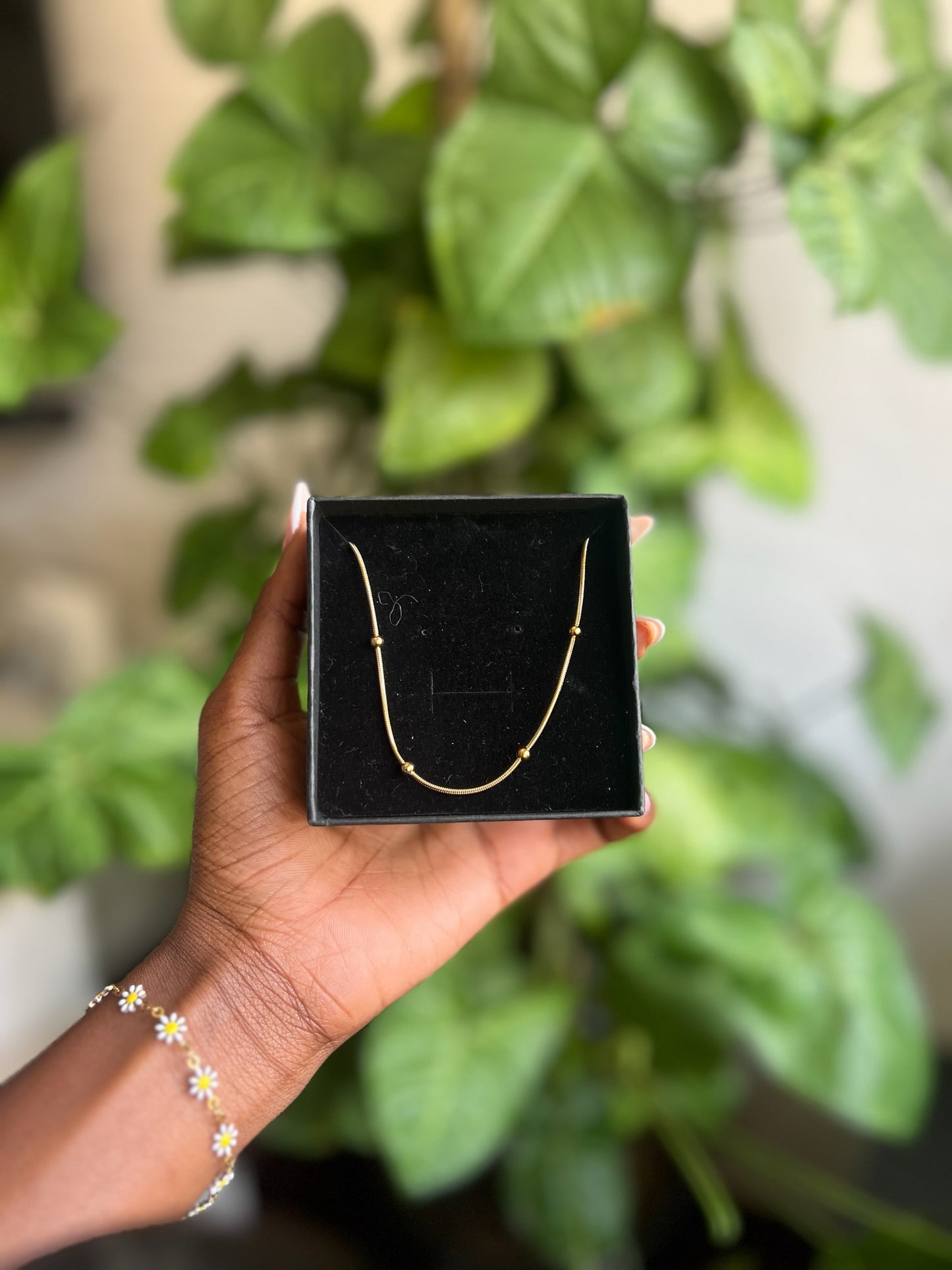 Gold drops neckalce