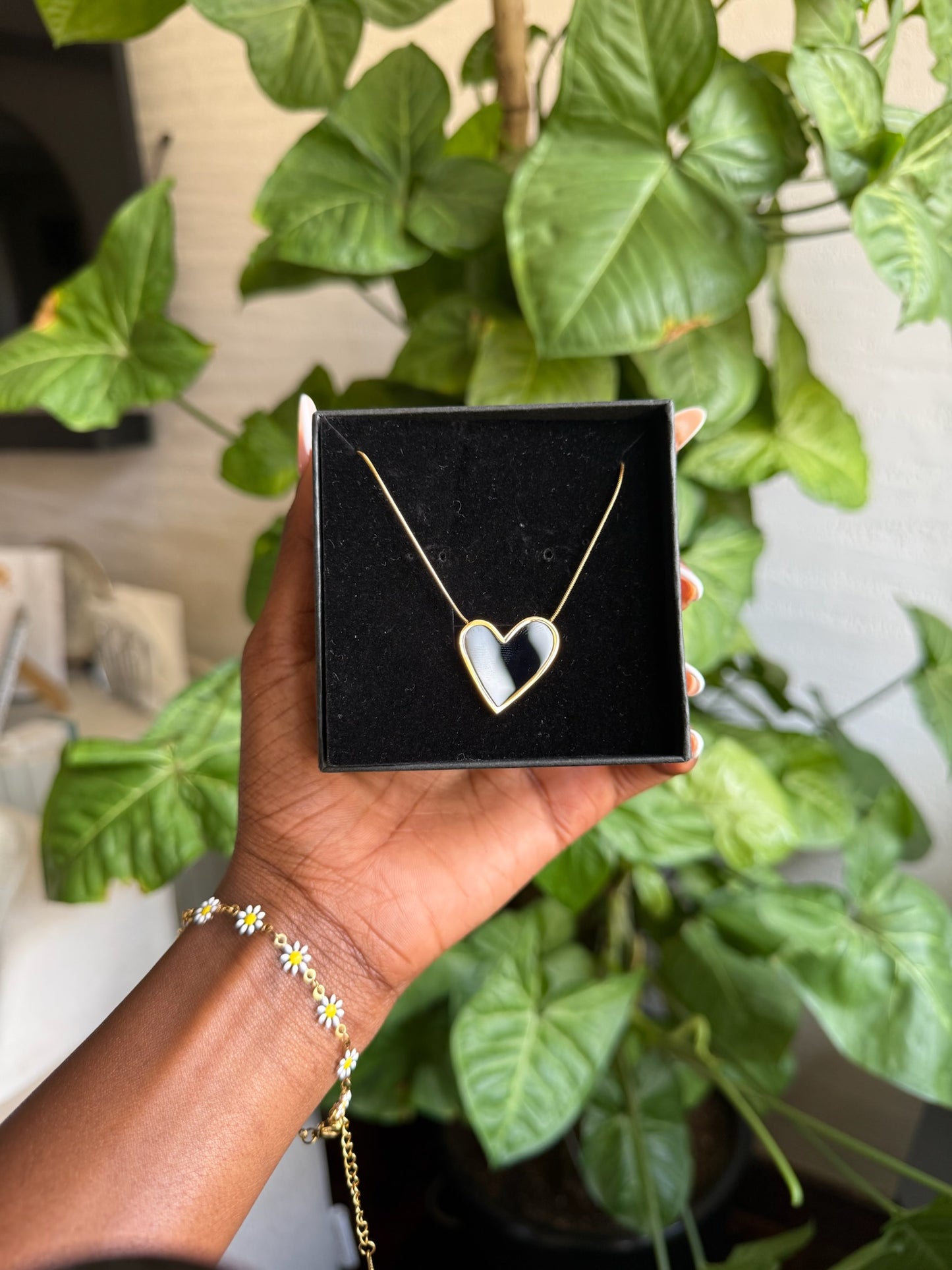 Black Love Gold Necklace