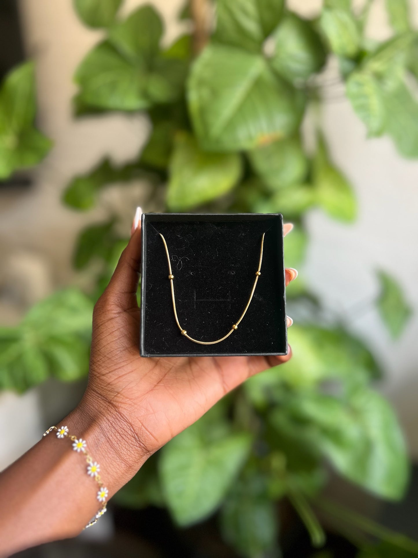 Gold drops neckalce