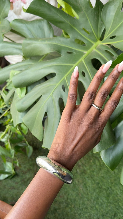 Silver Thicc Bangle