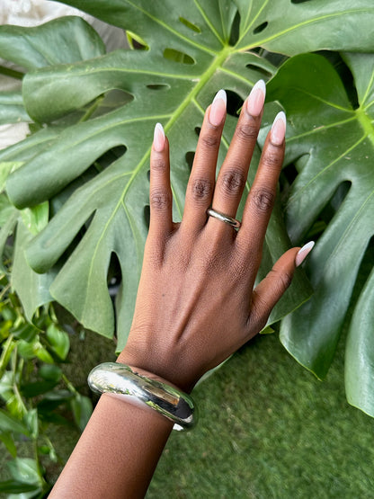 Silver Thicc Bangle