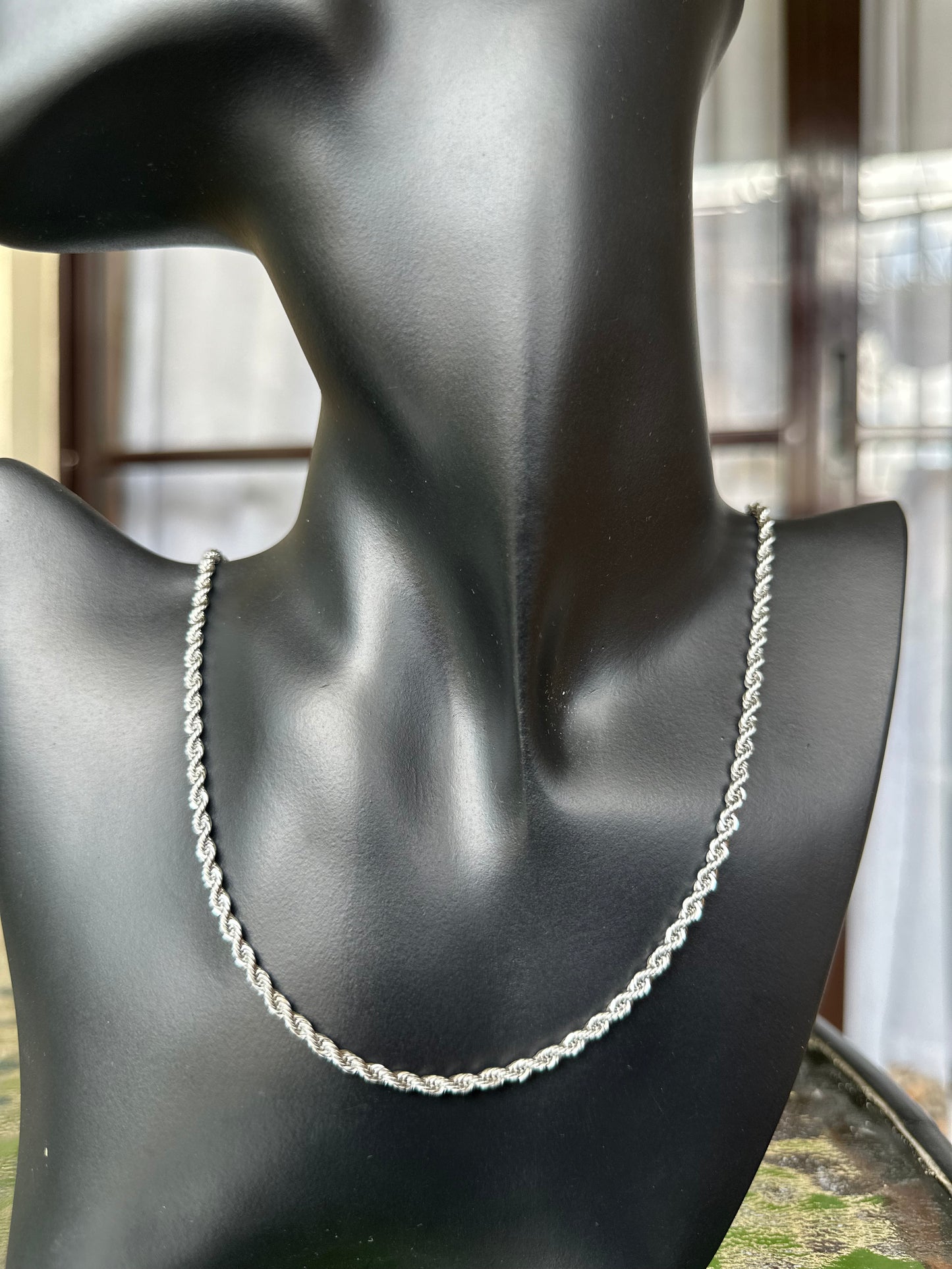 Silver Twist Necklace 4mm 60cm