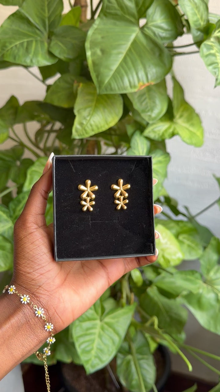 Okinyi Double floral studs