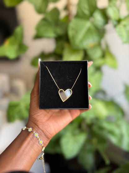 Black Love Gold Necklace