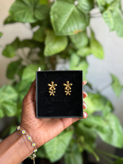 Okinyi Double floral studs