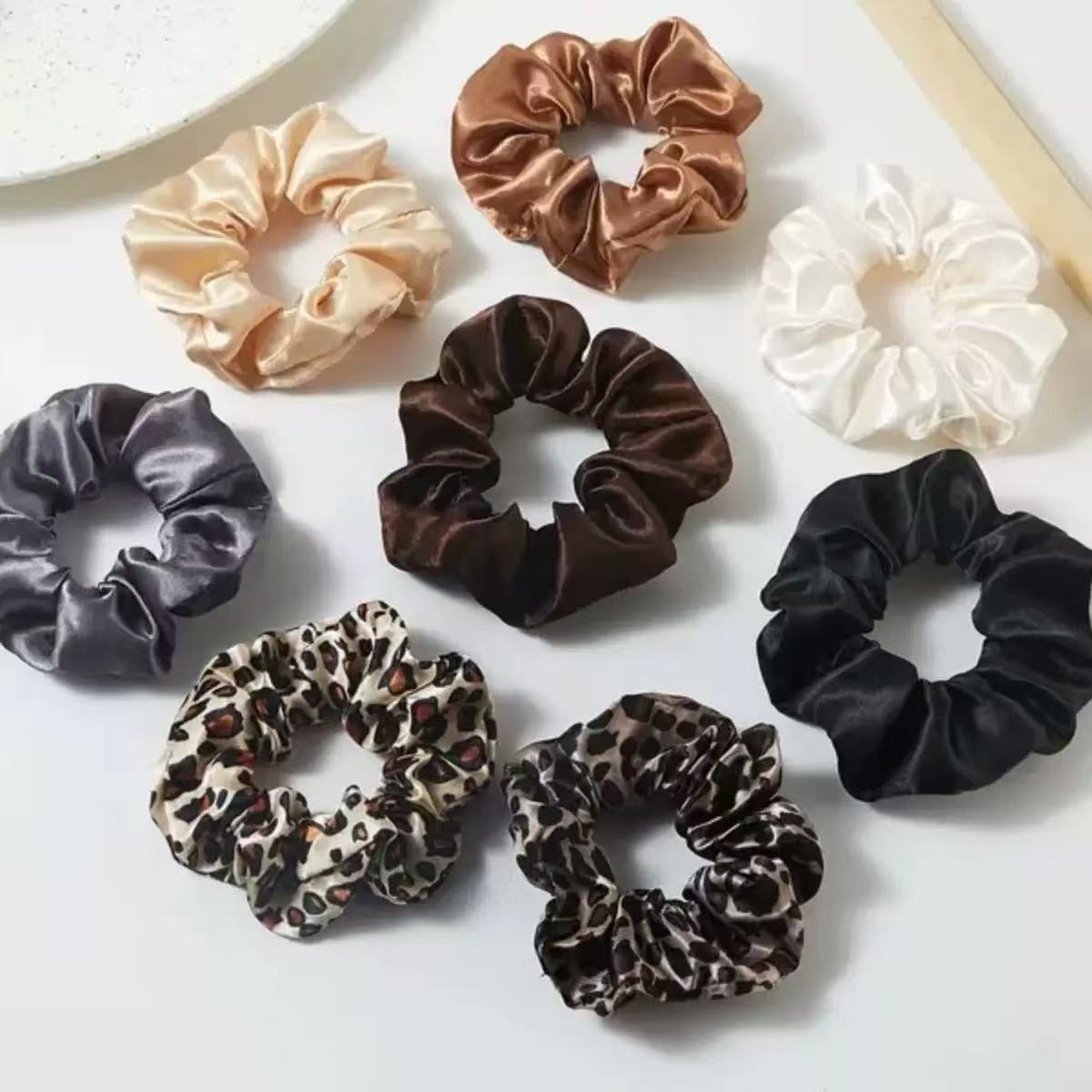 Plain silk scrunchie