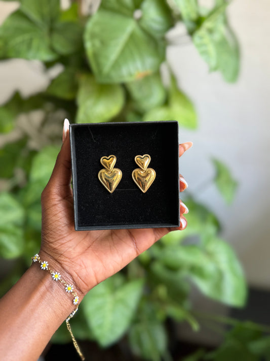Double gold hearts