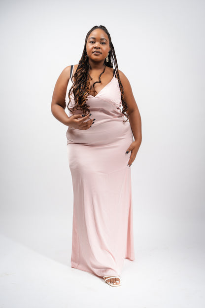 Pink Elegant Sexy Slip dress