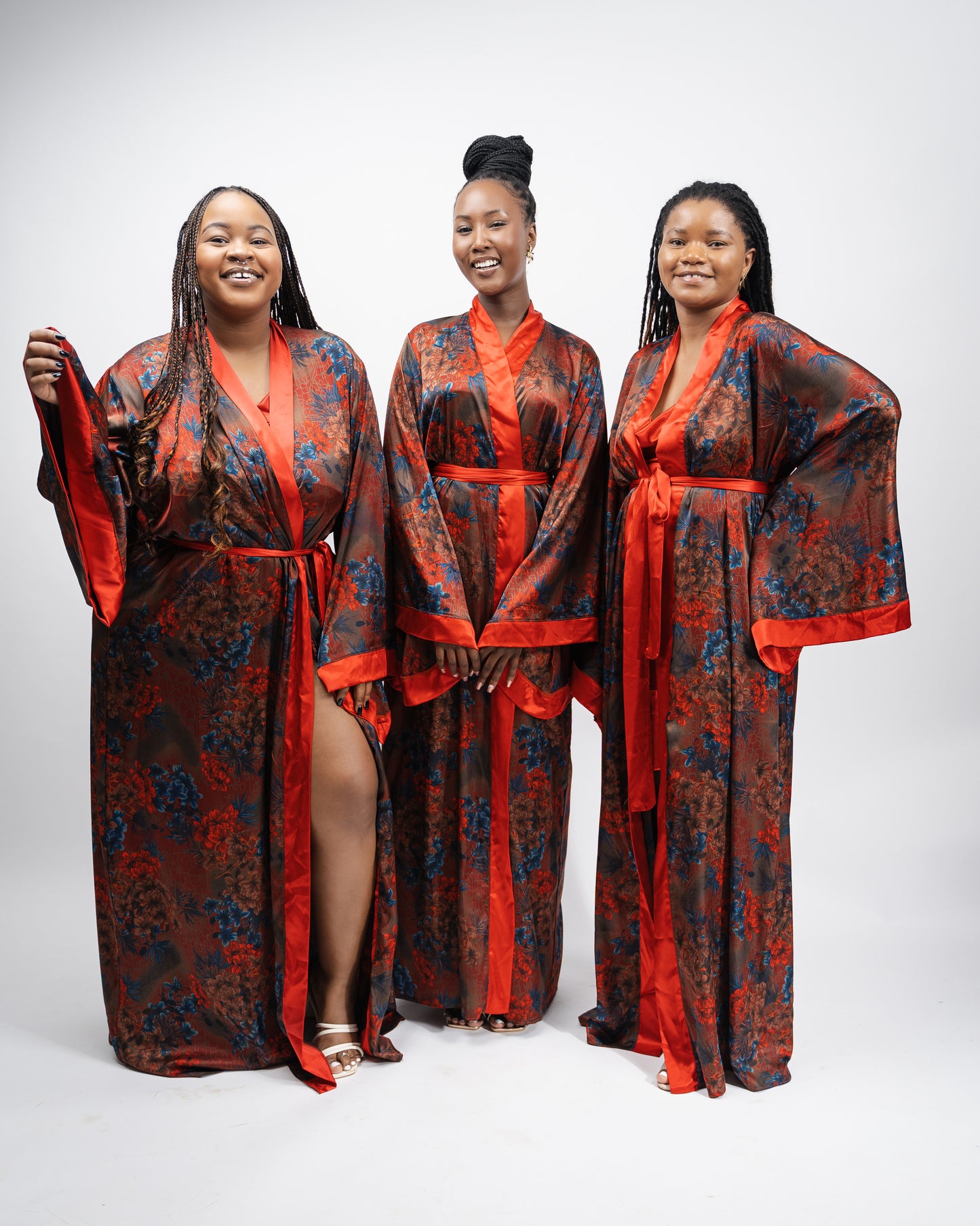 Vintage 2pc Red Slip Dress Set