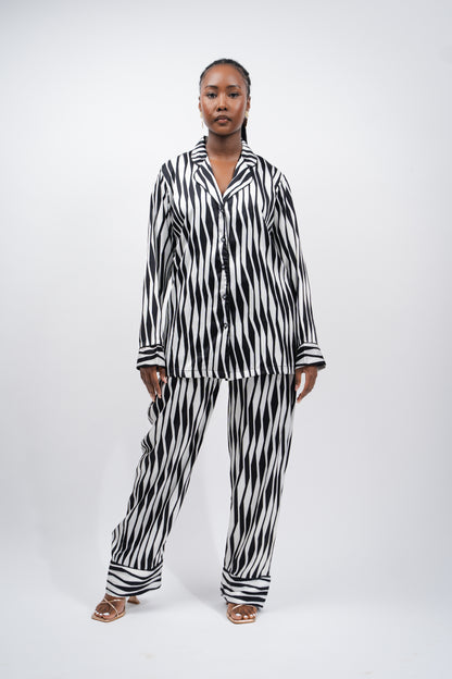 "It Girl" Zebra Silk Set