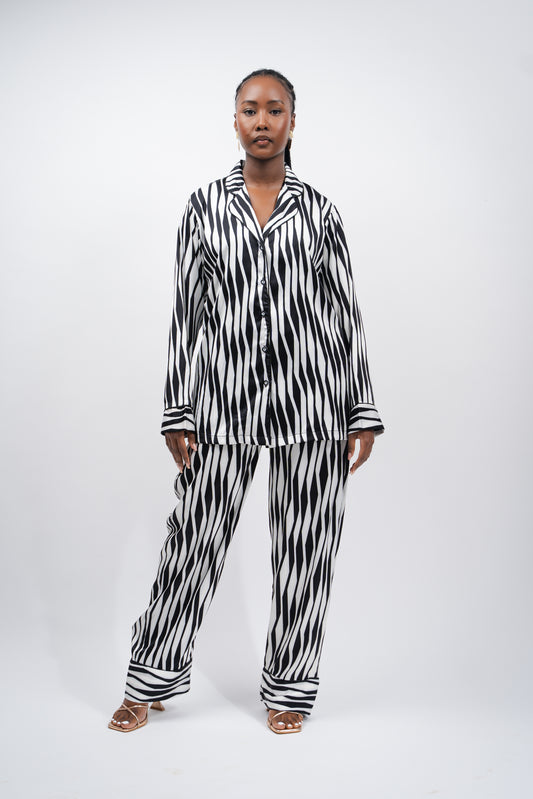 "It Girl" Zebra Silk Set