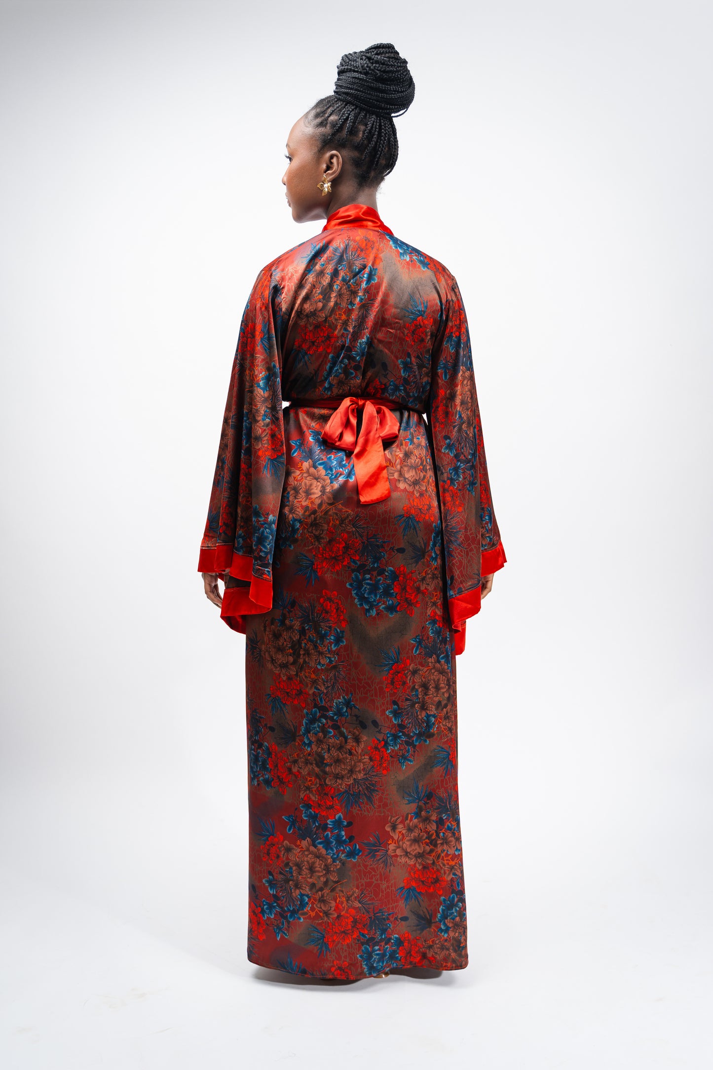 Vintage 2pc Red Slip Dress Set