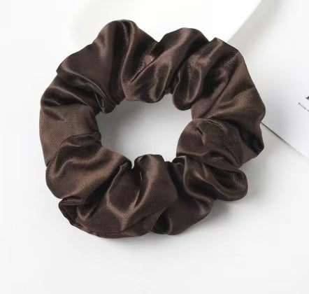 Plain silk scrunchie