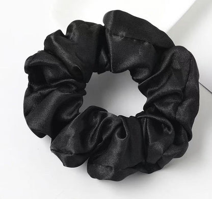 Plain silk scrunchie
